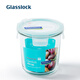 GLASSLOCK韓國進(jìn)口耐熱鋼化玻璃高筒保鮮盒湯粥碗微波爐加熱燕麥杯 圓高720ml帶透氣孔