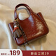 南風(fēng)Chio2nd冬月童話(huà)真皮牛皮小托特包包女包春夏紅色手提單肩斜挎包 圖片色【送小熊掛件】