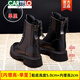 卡帝樂鱷魚（CARTELO）厚底馬丁靴女鞋2025年新款靴子短靴潮英倫風(fēng)春秋季單靴機(jī)車靴 內(nèi)增高單里黑 34