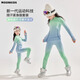 moonkids兒童速干套裝2025秋季新款女童戶外訓(xùn)練運(yùn)動服滑雪保暖內(nèi)搭功能衣 17113藍(lán)綠漸變 均碼 S 【建議身高130-140】