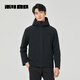 利郎輕薄羽絨服男連帽簡約90白鴨絨男士羽絨外套 黑灰（24DBR2013Y） M 165/84A