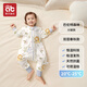 愛(ài)貝迪拉嬰兒睡袋薄款夏季空調(diào)房寶寶睡袋嬰幼兒童四季通用0-3歲睡袋分腿 春秋-雙層（巴倫特森林）恒溫&純棉 M碼【適合身高80-95cm】