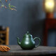 美典(Meediea) 宜興紫砂壺茶具茶壺 全手工名家原礦家藏民國綠泥思亭壺160ml 綠泥160cc
