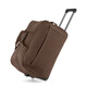 京樂(lè )新款拉桿包牛津布旅行包輕便時(shí)尚大容量登機箱包 男女行李包 深棕色 18寸