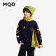 馬騎頓（MQD）MQD童裝男童毛衣2024冬季翻領針織衫學院風兒童提花線衫 藏青 140