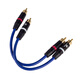 aune AL2發(fā)燒HiFi雙蓮花hifi發(fā)燒音頻線1.5米銅鍍銀X1S/X5S/X7S連接線rca 藍(lán)色 0.25m
