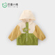 巴厘小豬男童沖鋒外套秋裝戶(hù)外套兒童衣服2024新款早春秋季女寶寶外套 【春秋三防5A抗菌】綠黃 100 cm