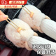 U&MUDI秋冬嬰兒軟底棉鞋0-1歲步前套腳0-3-12月男女寶寶毛毛鞋舒適不掉 米白色 建議0-12個月（內長12CM）