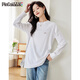 品彩（PinCai）長(cháng)袖T恤女春秋時(shí)尚插肩袖T恤休閑長(cháng)袖打底衫P143T2002