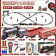 立成豐（LCF）大號(hào)小火車玩具軌道車遙控電動(dòng)蒸汽合金模型仿真拼裝兒童男孩禮物 黑色火車【可遙控塑膠款】