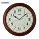 卡西歐（CASIO） 13英寸實(shí)木掛鐘客廳臥室鐘表實(shí)木簡(jiǎn)約時(shí)尚時(shí)鐘掛表石英鐘 深棕色IQ-121S-5PF
