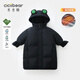 齊齊熊（ciciibear）男童羽絨服冬季長款寶寶保暖外套兒童三防白鴨絨衣服加厚冬 【三防蓄熱】神秘黑 100