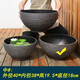 寵小帥古法生態(tài)魚缸花盆養(yǎng)魚缸睡蓮家用陽臺庭院造景荷花碗蓮仿石頭魚缸 【中號40cm】巖黑色