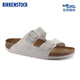 BIRKENSTOCK勃肯德國進(jìn)口女款牛皮絨面革軟底白色Arizona雙扣拖鞋 復(fù)古白色窄版1024516 39