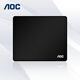 AOC 純色系列 電競游戲鼠標墊中小號 300*250*3mm加厚鎖邊辦公鍵盤電腦書桌墊 黑色 M100