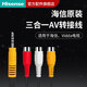 海信電視原裝外接信號線(xiàn)三合一轉接線(xiàn)轉換線(xiàn)AV線(xiàn)三色線(xiàn)正品 信號線(xiàn)