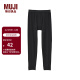 无印良品 MUJI 男式 使用了棉的冬季内衣 长紧身裤 69AA455 打底裤 黑色 M