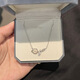 GOLDO JEWELRYS999足銀玉髓郁金香珍珠項鏈純銀感鎖骨鏈情人節(jié)禮物送閨蜜朋友 銀色（珍珠款）+禮盒證書 925銀（品牌推拉禮盒）+證書