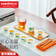 金灶（KAMJOVE）旅行茶具套裝簡(jiǎn)約戶(hù)外便攜式外帶工夫茶具整套茶具茶道杯茶壺 一壺六杯