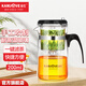 金灶（KAMJOVE）玻璃茶壺 按壓式飄逸杯 茶水壺玻璃茶具 茶水分離杯泡茶器泡茶壺 TP-120/200ml容量