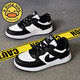 G.duck小黃鴨兒童板鞋春秋2025新品男女童休閑鞋軟底防滑運動(dòng)鞋跑步鞋潮 HTX-黑白2135 34 內長(cháng)21.8cm