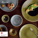 Luzerne 陸升陶瓷蚌系列藍(lán)色簡(jiǎn)約海洋風(fēng)格餐具單品 21cm湯盤