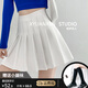 相伊戀人百褶裙女2025春夏季新款JK制服高腰半身裙子學(xué)院風(fēng)防走光西裝短裙 白色加長(zhǎng)【防走光打底】 L 【適合105-115斤】