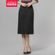 特尚萊菲 包臀裙半身裙女新款秋冬開(kāi)叉包臀高腰彈力通勤職業(yè)中長(cháng)款一步裙 BHF1949 黑色 XL（2尺4）