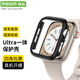 MSSM 適用蘋果手表保護(hù)殼Apple iwatch s9/8/SE邊框硬殼防摔防刮半包保護(hù)殼S6/5/4/SE·44mm 黑色+透明 