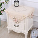 桃夫人 小方桌圓桌布布藝圓形臺布正方形蕾絲餐桌布藝茶幾桌布繡花蓋布 木芙蓉 床頭柜蓋巾57*57cm