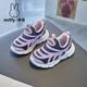 米菲（MIFFY）Miffy米菲童鞋2025春夏新款女童運(yùn)動(dòng)鞋兒童毛毛蟲網(wǎng)面透氣休閑鞋 迷霧藍(lán)（春秋款） 32 碼/內(nèi)長(zhǎng)20.6cm