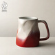 九土復古窯變不規則馬克杯家用陶瓷茶杯辦公室大容量咖啡杯個(gè)性情侶杯 復古茜紗紅