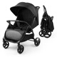 MASTER雙胞胎嬰兒推車(chē)嬰兒手推車(chē)雙向輕便折疊二胎嬰兒車(chē)雙胞胎遛娃神器 黑色雙人款