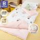 卡伴防踢被兒童睡袋嬰兒秋冬兒童睡袋豆豆防踢被保暖寶寶小孩防踢睡袋 晚安粉象-豆豆被厚夾棉(推薦5—15C°) 75*120cm(打開(kāi)150*120cm)+送枕頭