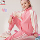 Hello Kitty女童運(yùn)動(dòng)套裝兒童秋冬裝新款中大童冬加絨外套褲子兩件套洋氣童裝 【春秋款】粉色粉色 140cm