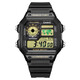 卡西歐(CASIO)手表簡(jiǎn)約復古ins風(fēng)學(xué)生小方塊十年電力多功能夜光表運動(dòng)表 AE-1200WH-1B (十年電力)