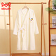 貓人（MiiOW）毛巾睡袍女春秋加厚浴巾浴裙洗澡速干浴袍柔軟吸水不掉長(cháng)袖浴衣 米白色【長(cháng)袖】 均碼 建議【80-160斤穿】