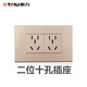 泰力118型開關(guān)插座香檳色usb組合插座 二插網(wǎng)絡(luò)有線電視單控雙控開關(guān) 二位~十孔 插座