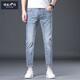 增致牛仔（zengzhi）男裝新品九分褲中腰小腳彈力時(shí)尚韓版顯瘦牛仔褲 1Q2061淺藍色 31