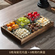 DELISOGA 精致水果盤(pán)下午茶分格點(diǎn)心干果零食創(chuàng  )意客廳家用瓜子小吃糖果盒 錘紋碗6只+六格海棠盤(pán)