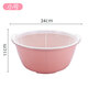 REAL PURITY雙層洗菜盆塑料大號菜籃子瀝水籃家用鏤空洗菜籃洗水果果蔬盆套裝 小號(24CM)粉色