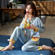 愛六甲月子服春秋純棉產(chǎn)后夏季薄款3月份哺乳睡衣孕婦產(chǎn)婦可哺乳家居服 A1176（春秋款 適合15-25℃） M（適合115斤以內(nèi)）
