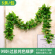 黛暢仿真藤條空調(diào)管子裝飾遮擋綠植藤蔓塑料花藤遮丑下水管道假花綠葉 高仿真99葉過(guò)膠純色綠蘿（5條）