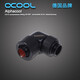 ALPHACOOL（阿爾法酷）全銅水冷軟管接頭3分薄/厚 13/10 16/10 90度旋轉(zhuǎn) 黑/銀 16/10 90度黑色