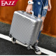 EAZZ【拉丝防刮 机长箱】铝框拉杆箱行李箱男女登机箱旅行箱密码箱子 银色 18英寸丨登机箱 便携
