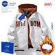 NASAGOODNASA官方羽絨服男士短款外套冬季易穿搭潮牌衣服假兩件棒球服男裝 NASA11白色 XL （建議130-150斤）