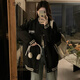 戀的秋季女生外套春秋款女學(xué)生少女高中初中生棒球服2024新款秋天衣服 潮流韓版黑色 均碼（可備注碼數）