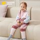 檸檬寶寶兒童家居服套裝秋冬男女童保暖睡衣寶寶半邊絨 盈盈暖粉 130 