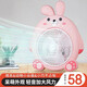 美詩(shī)兒美詩(shī)兒桌面小電風(fēng)扇學(xué)生宿舍轉頁(yè)扇臺式風(fēng)扇迷你小臺扇辦公室輕音 呆萌外觀(guān)+加大風(fēng)力+輕音節能】粉紅兔