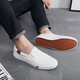 引鳳樓2026新款春季老北京布鞋男士布鞋韓版潮流學(xué)生情侶鞋一腳蹬懶人鞋 白色 48
